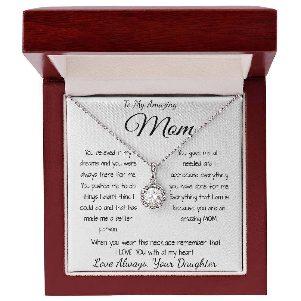 Mom Necklace - Gift for Mom from Daughter, Mother's Day Gift Mother's Day Eternal Hope Necklace
