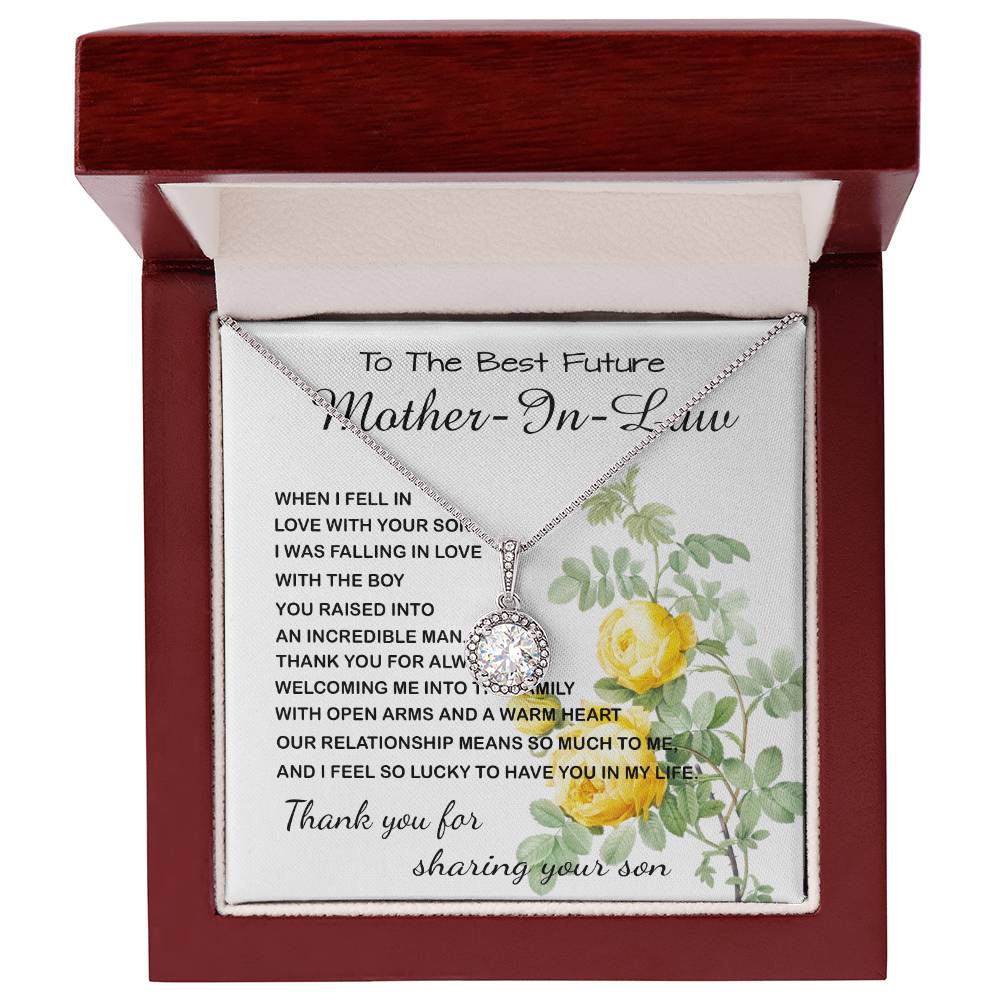 Mother-In-Law Necklace, Thank You To Mother-In-Law Necklace Gift Mother's Day Eternal Hope Necklace