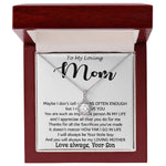 To My Loving Mom - Important Person In My Life Mother's Day Gift From Son Necklace Mother's Day Eternal Hope Necklace