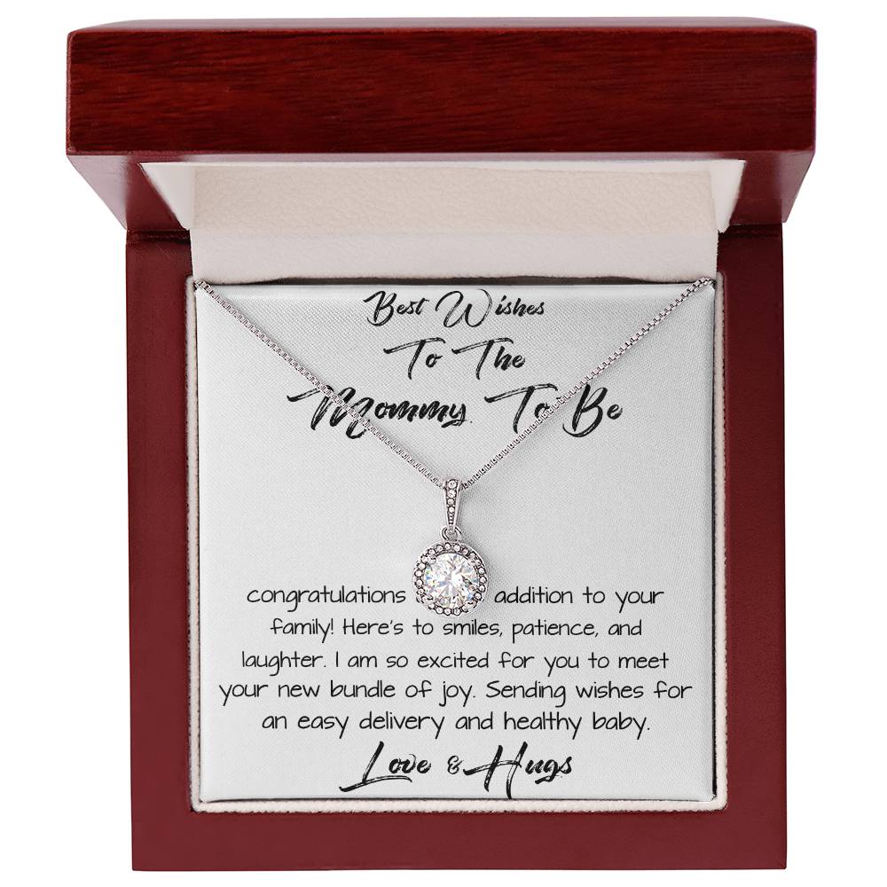Daughter Necklace - Best Wishes To The Mommy To Be - Love & Hugs Mother's Day Eternal Hope Necklace