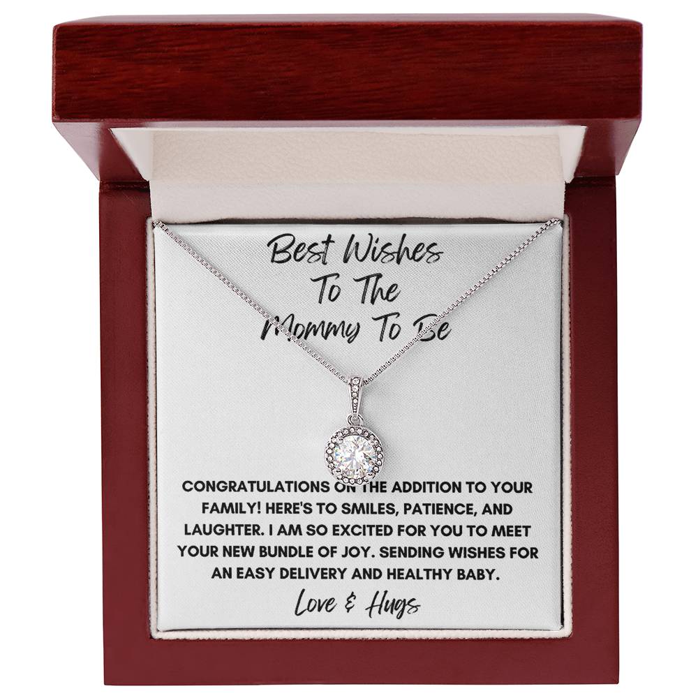 Best Wishes To The Mommy To Be - Love & Hugs Mother's Day Eternal Hope Necklace