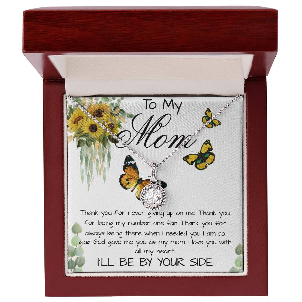 Mom Necklace, To My Mom Gift Necklace, Mother's Day Cute Gift For Mom, Mother Daughter Necklace Mother's Day Eternal Hope Necklace