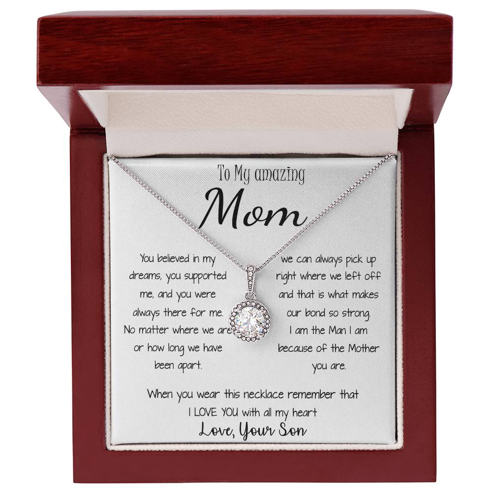 Mom Necklace - Gift for Mom from Son Mother's Day Eternal Hope Necklace