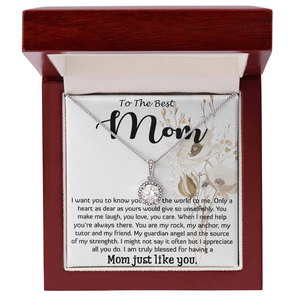 Mom Necklace, Best Mother's Day Gift - To My Mom Best Necklace Mother's Day Eternal Hope Necklace