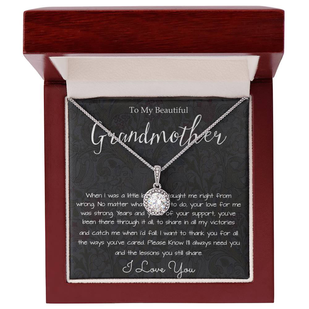 Grandmother Necklace, To My Beautiful Grandmother Necklace, Mother's Day Gift For Grandma Grandmother, Thank You Mother's Day Eternal Hope Necklace