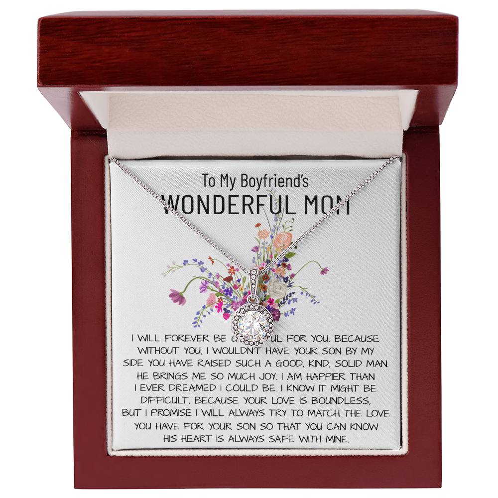 Mom Necklace, Mother-In-Law Necklace, To My Boyfriend's Mom Gift Necklace Mother's Day Eternal Hope Necklace