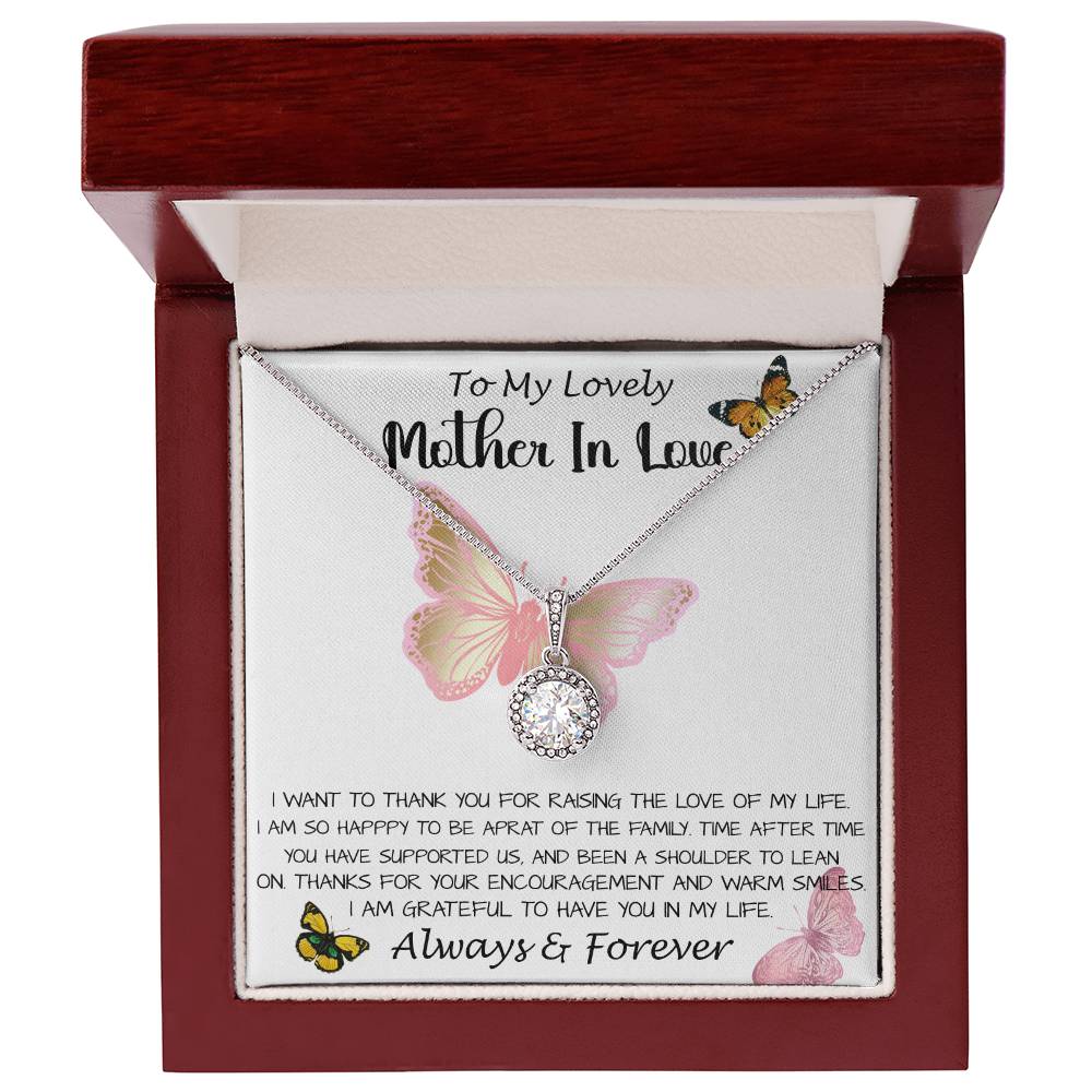 Mom Necklace Gift - To My Lovely Mother In Love - Always & Forever, Mom Necklace Mother's Day Eternal Hope Necklace