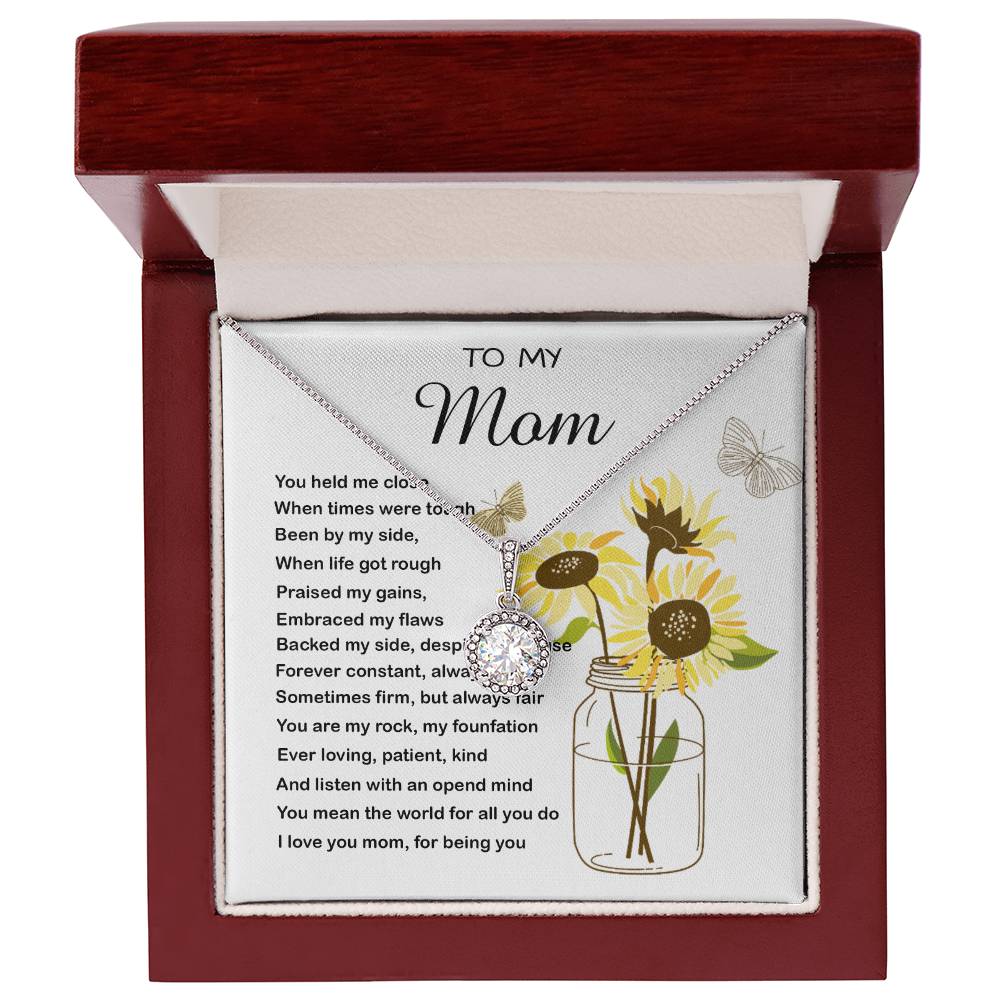 Mom Necklace Gift - To My Mom - You Mean The World For All You Do Mother's Day Necklace Mother's Day Eternal Hope Necklace