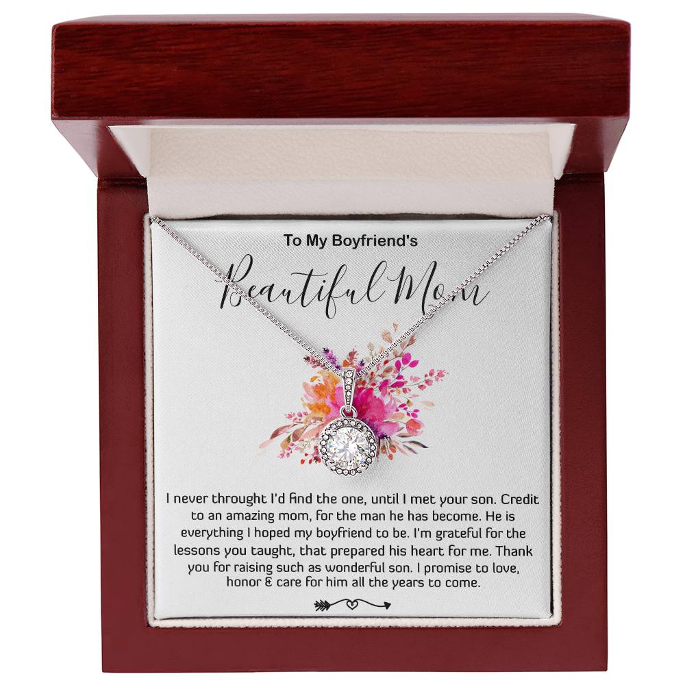 Mother-In-Law Necklace, Necklace Gift For Boyfriend's Mom, To My Boyfriend's Mom Gift, Future Mother-In-Law Mother's Day Eternal Hope Necklace