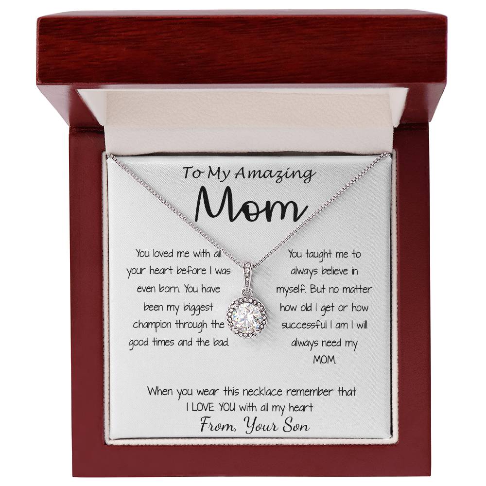 Mom Necklace - Gift For Mom From Son - You Have Been My Biggest Champion Mother's Day Gift Mother's Day Eternal Hope Necklace