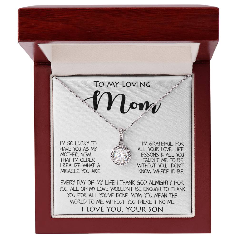 To My Loving Mom Gift for Mother Necklace Sentimental Mothers Day Thoughtful Present From Son Mother's Day Eternal Hope Necklace