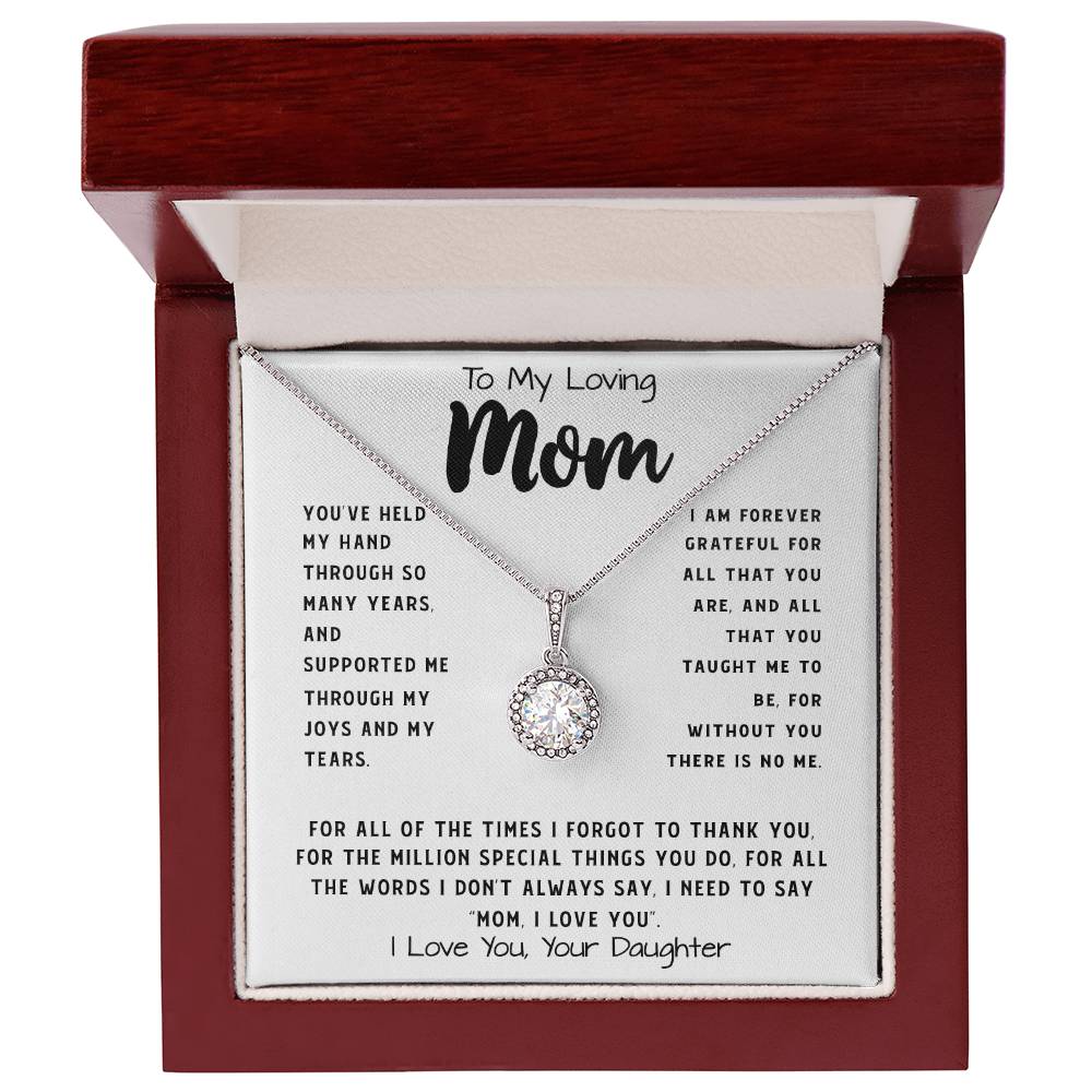 To My Loving Mom Necklace Gift I Need To Say Mom I Love You Gift For Her Mother's Day Necklace Mother's Day Eternal Hope Necklace