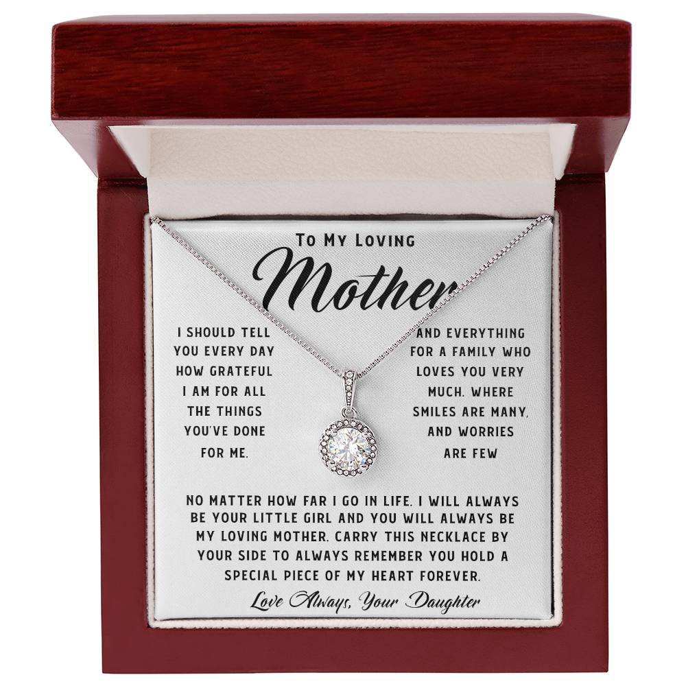 To My Loving Mother Necklace Where Are Smiles Are Many And Worries Are Few Gift For Her Mother's Day Necklace Mother's Day Eternal Hope Necklace