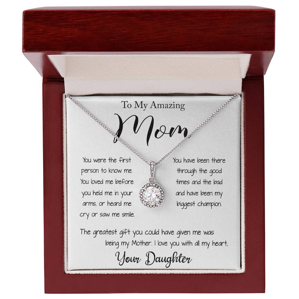 Mom Necklace - Gorgeous Necklace and Message Card for your Mom from Daughter Mother's Day Eternal Hope Necklace