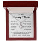 To My Loving Mom - Your Warmth Gve Me Comfort Mother's Day Gift Necklace Form Son Mother's Day Eternal Hope Necklace