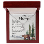 Mom Necklace, To My Mom I Love You To The Moon and Back Necklace, Gift For Mom Birthday Necklace Mother's Day Eternal Hope Necklace