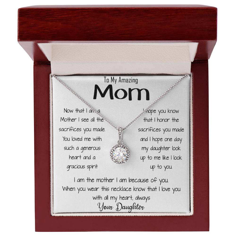 Mom Necklace - Perfect gift for Mom - Gorgeous Necklace with Message Card Mother's Day Eternal Hope Necklace