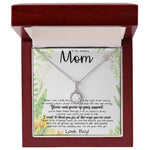To My Amazing Mom Necklace From Son Little Boy You Taught Me Right Mom Birthday Gift For Her Mother's Day Necklace (1) Mother's Day Eternal Hope Necklace