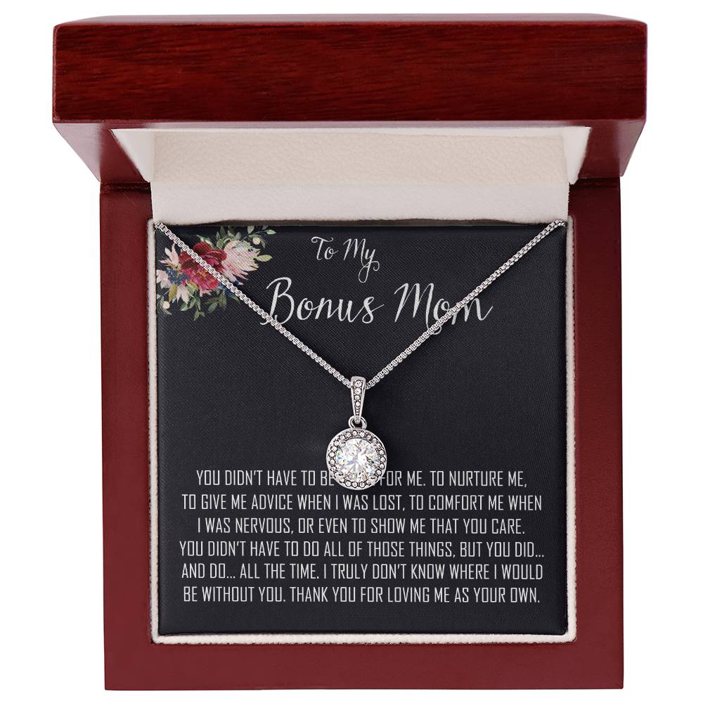 To My Bonus Mom Necklace, Thank You For Everything Mother's Day Gift For Mom Mother's Day Eternal Hope Necklace