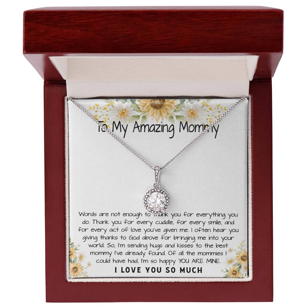 Mommy Necklace, To My Amazing Mommy Gift Necklace, 1st Mother’s Day Present For New Mom From New Born Baby, Sentimental Gift From Baby To Mom, New Mommy Gift Mother's Day Eternal Hope Necklace