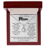 To My Amazing Mom Necklace From Son Little Boy You Taught Me Right Mom Birthday Gift For Her Mother's Day Necklace Mother's Day Eternal Hope Necklace
