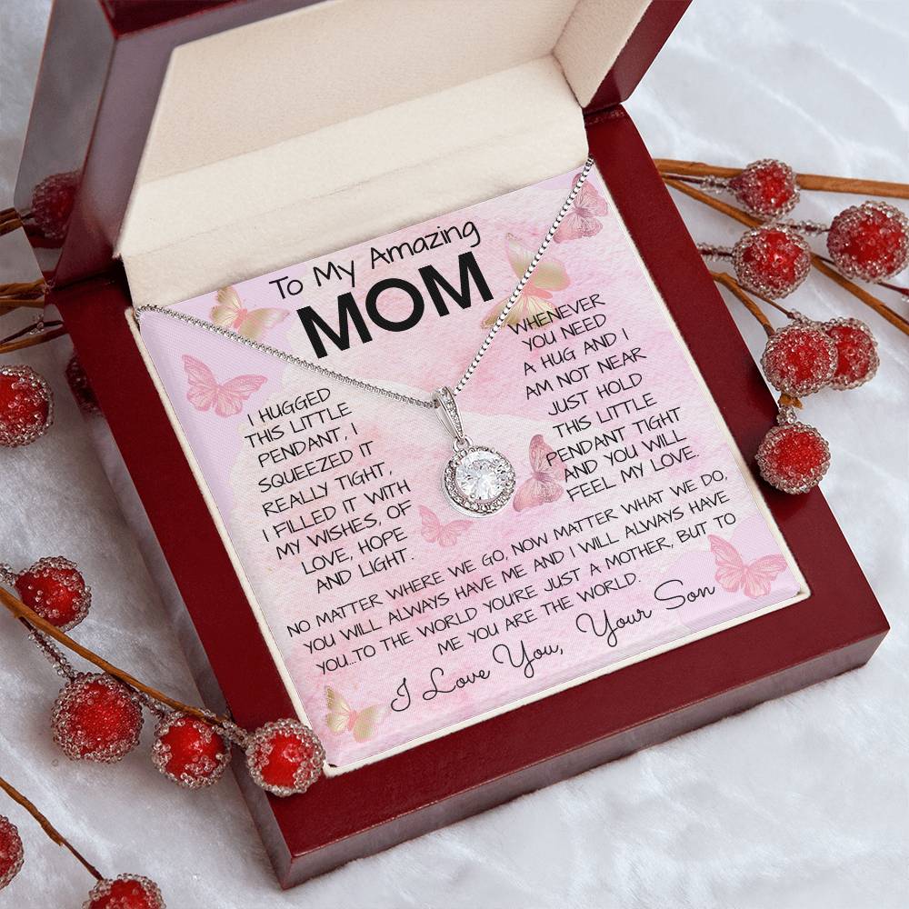 To My Mom Necklace From Son Gift Ideas For Mother's Day Necklace Mother's Day Eternal Hope Necklace