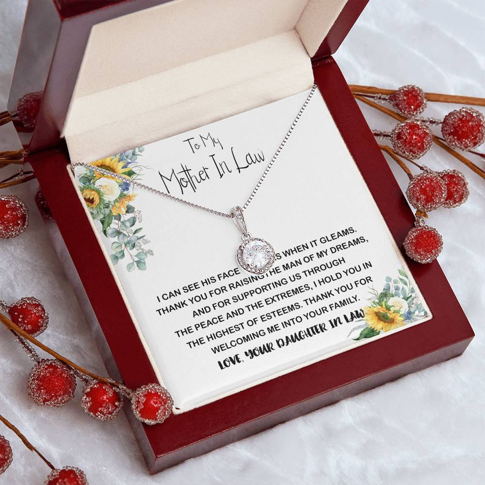 Mother-In-Law Necklace, Mother In Law Necklace Gift - Man Of My Dream Necklace From Your Daughter In Law Mother's Day Eternal Hope Necklace