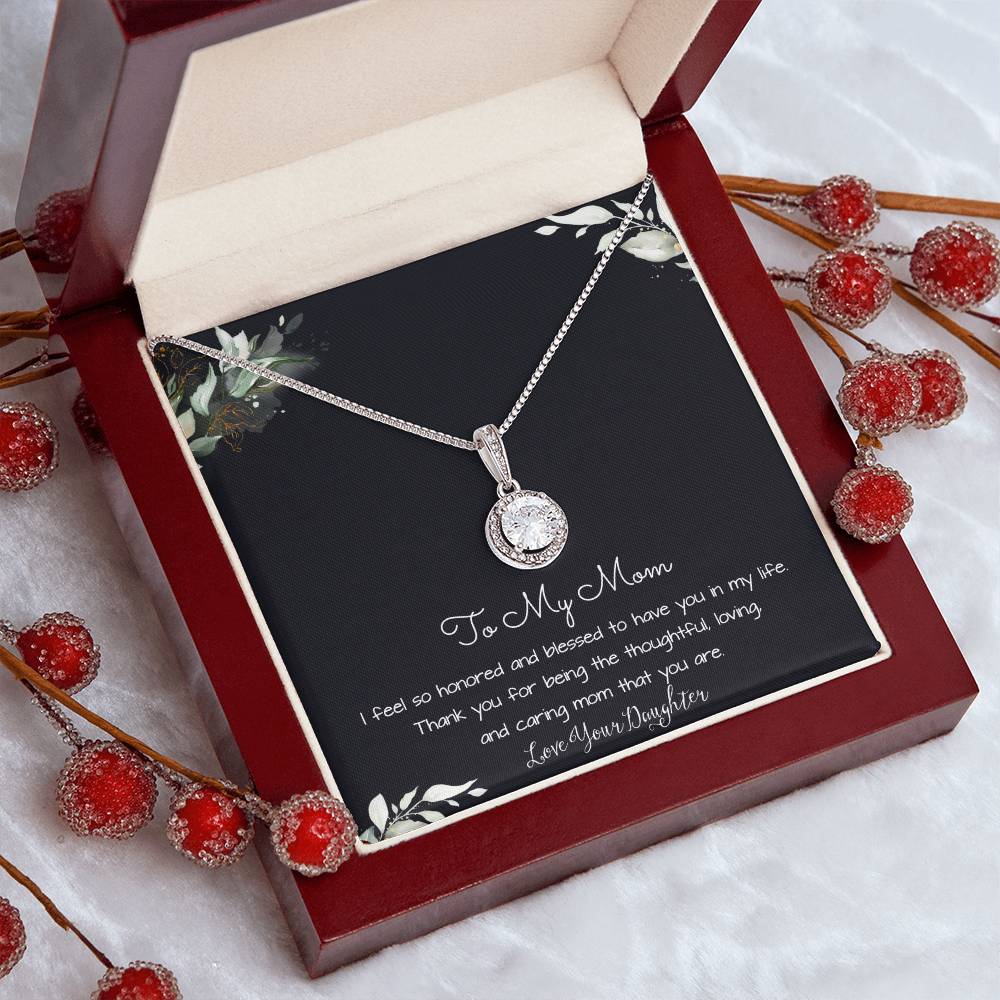 To My Mom Necklace -Mother's Day Gift For Mom From Son, Thank You Mom Mother's Day Eternal Hope Necklace