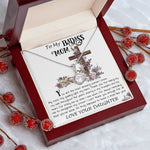 Mom Necklace Gift, To My Badass Mom Necklace, Funny Gift For Mom On Mother's Day Necklace Mother's Day Eternal Hope Necklace