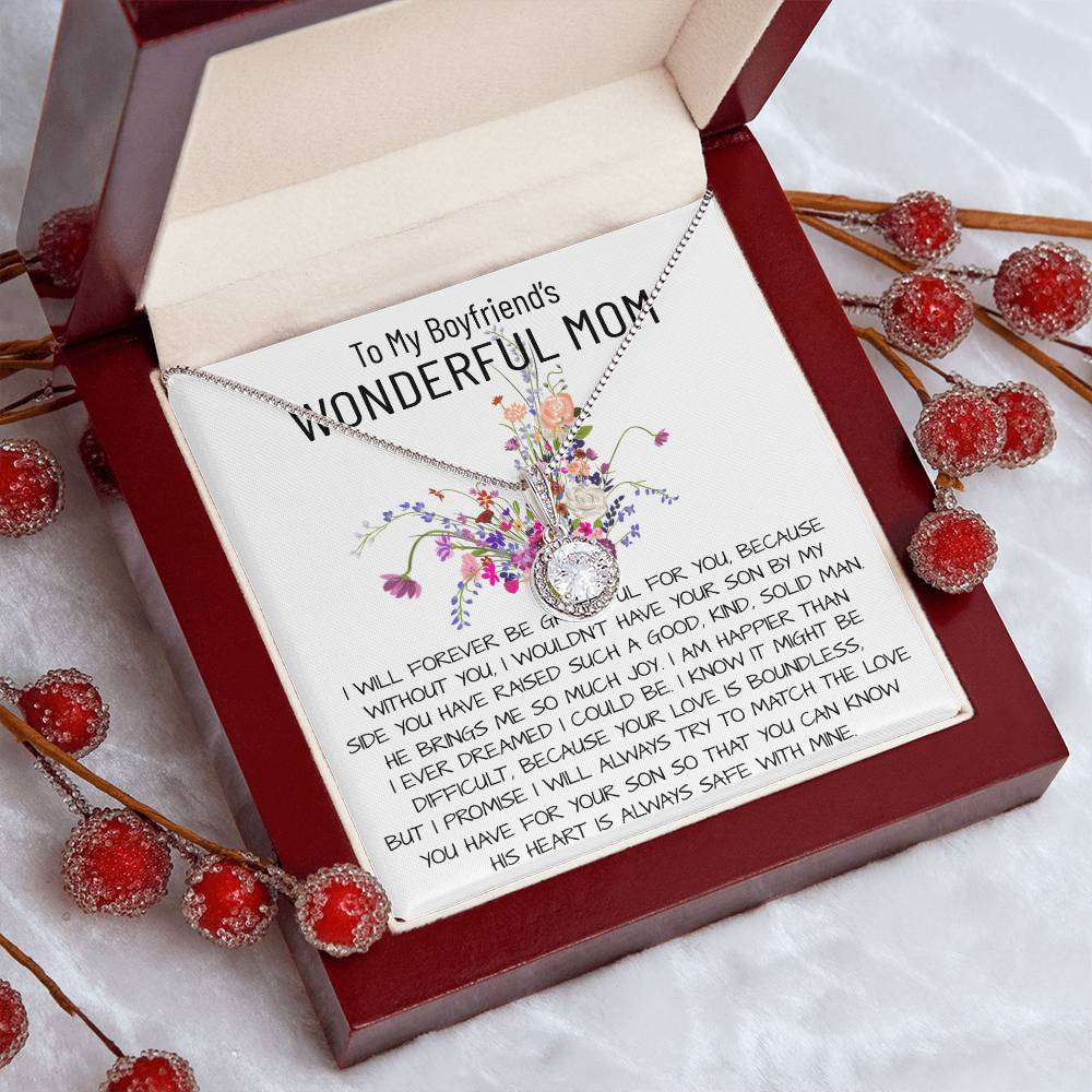 Mom Necklace, Mother-In-Law Necklace, To My Boyfriend's Mom Gift Necklace Mother's Day Eternal Hope Necklace