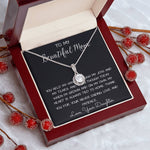 To My Beautiful Mom Necklace, Thank You For Never Ending Love From Daughter, Necklace Gift For Mom Mother's Day Eternal Hope Necklace
