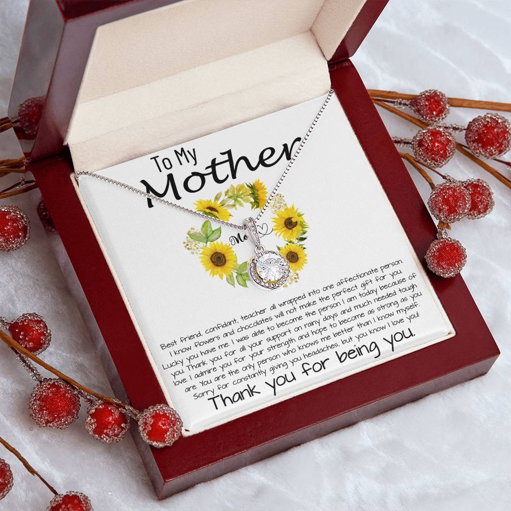 Mom Necklace, To My Mother Necklace Gift For Mom, Mother's Day Necklace From Daughter Son Mother's Day Eternal Hope Necklace