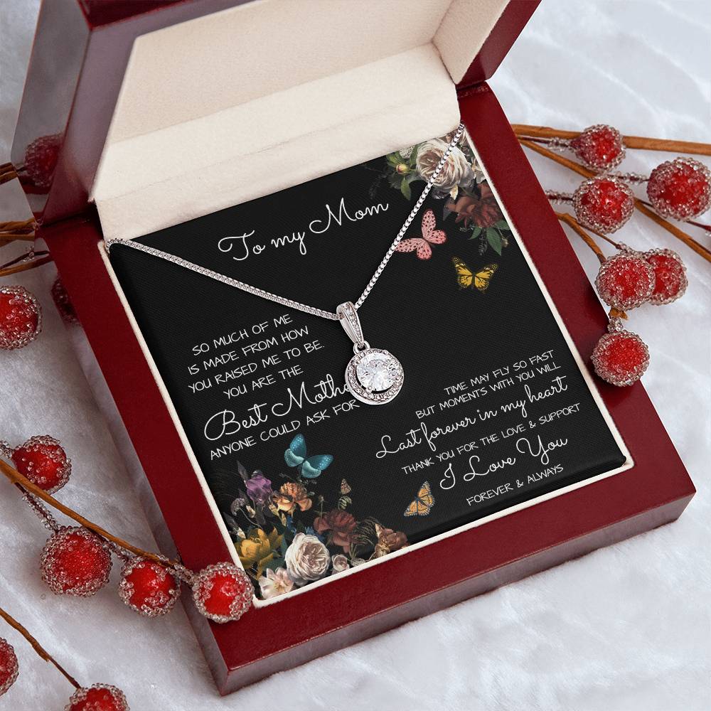 To My Mom Time May Fly Mother's Day Necklace Mother's Day Eternal Hope Necklace