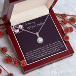 Daughter Necklace, Daughter loss of mom necklace gift, mother passing, loss of mother, sympathy In Memory Of Your Mother Necklace Mother's Day Eternal Hope Necklace