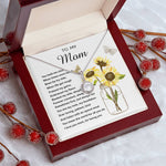 Mom Necklace Gift - To My Mom - You Mean The World For All You Do Mother's Day Necklace Mother's Day Eternal Hope Necklace