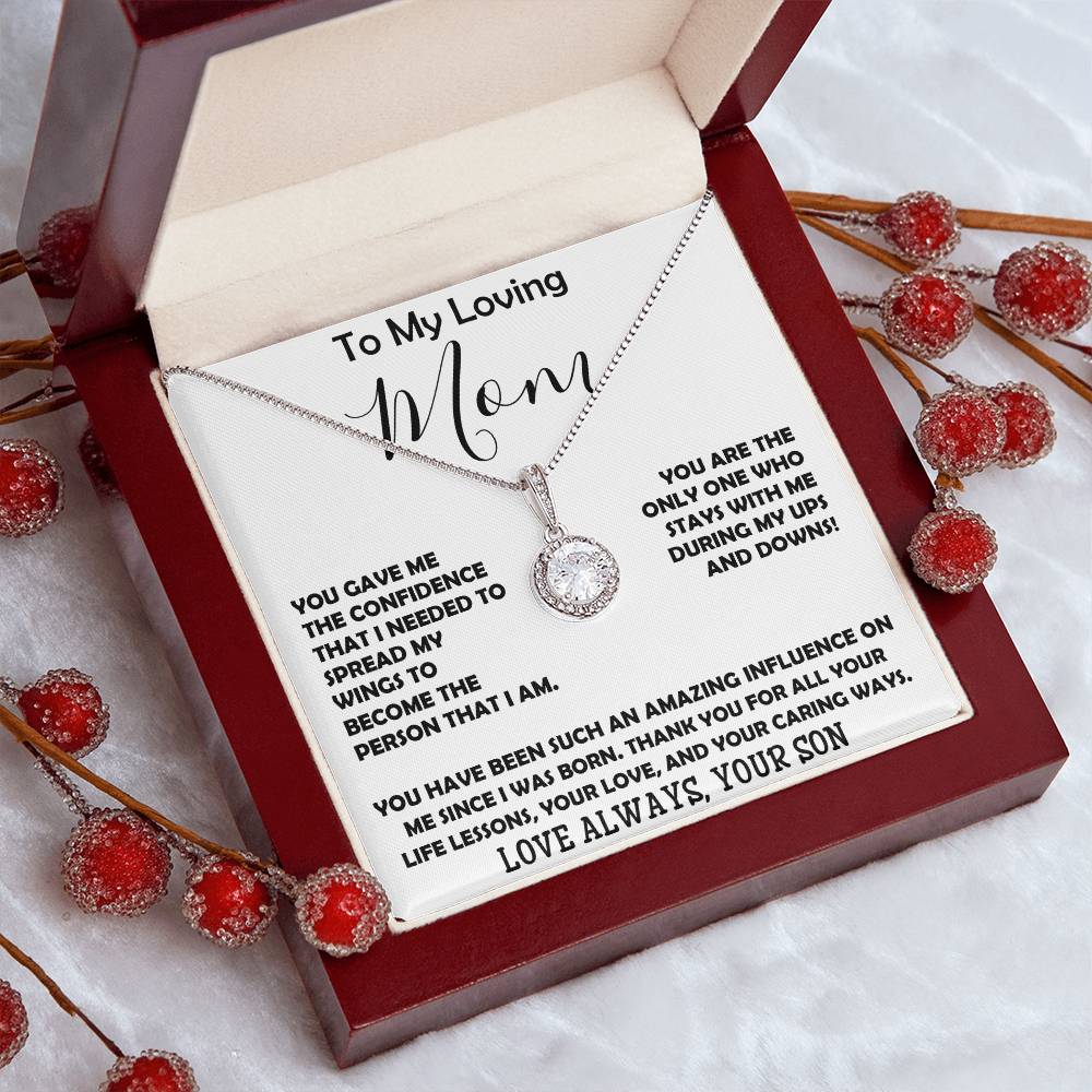 To My Loving Mom - Love Always Your Son Necklace Mother's Day Eternal Hope Necklace