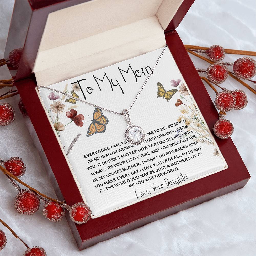Mom Necklace Gift, You Are The World Necklace, Mother's Day Gift, Mother Daughter Neckalce Mother's Day Eternal Hope Necklace