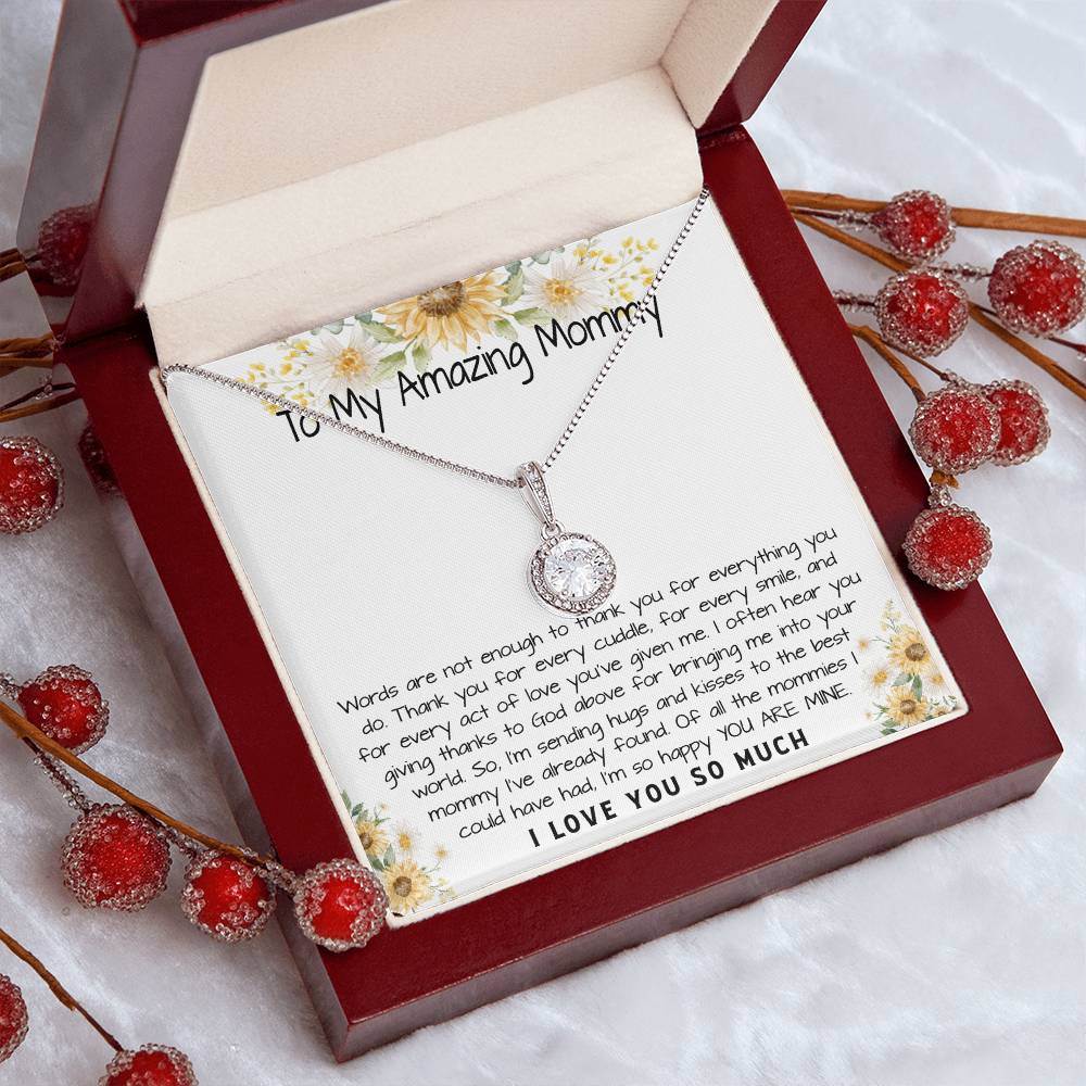 Mommy Necklace, To My Amazing Mommy Gift Necklace, 1st Mother’s Day Present For New Mom From New Born Baby, Sentimental Gift From Baby To Mom, New Mommy Gift Mother's Day Eternal Hope Necklace
