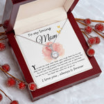 Mom Necklace Gift, To My Loving Mom Necklace, You Held Me When Times were Tough, You are My Rock Mother's Day Eternal Hope Necklace