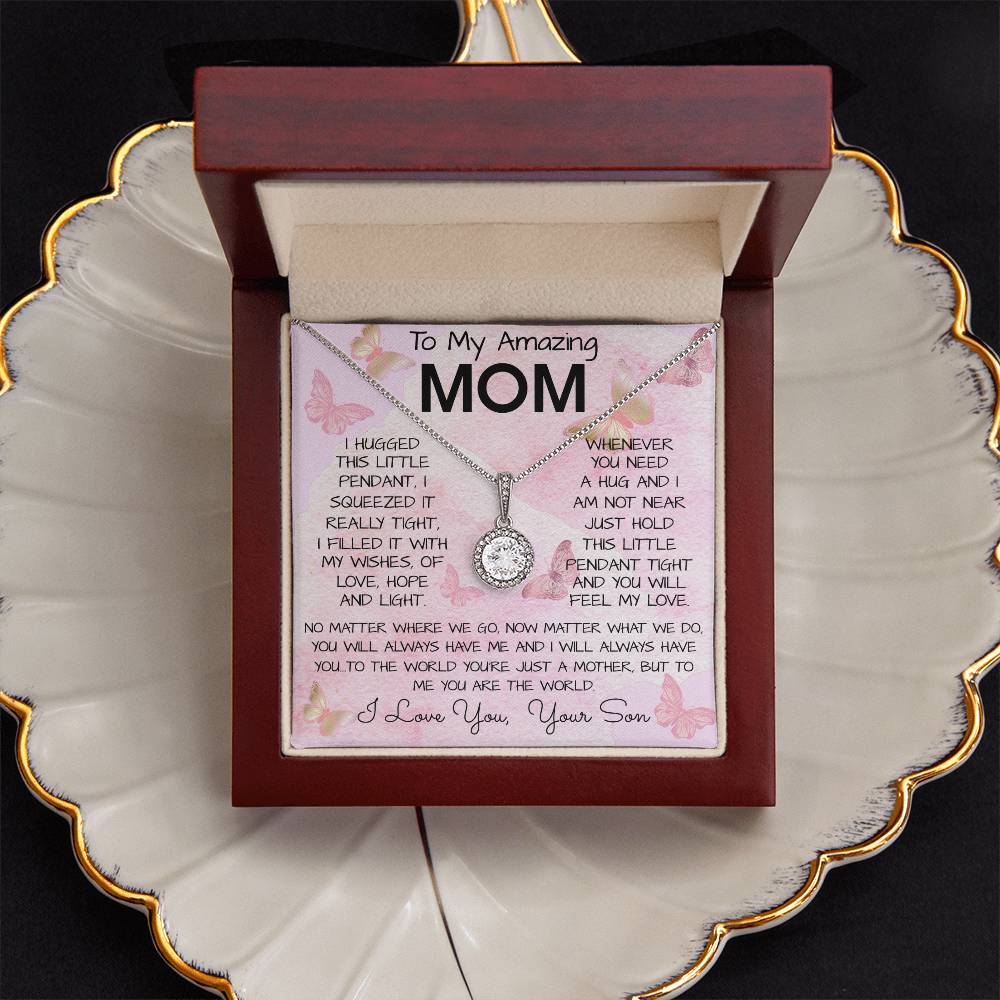 To My Mom Necklace From Son Gift Ideas For Mother's Day Necklace Mother's Day Eternal Hope Necklace