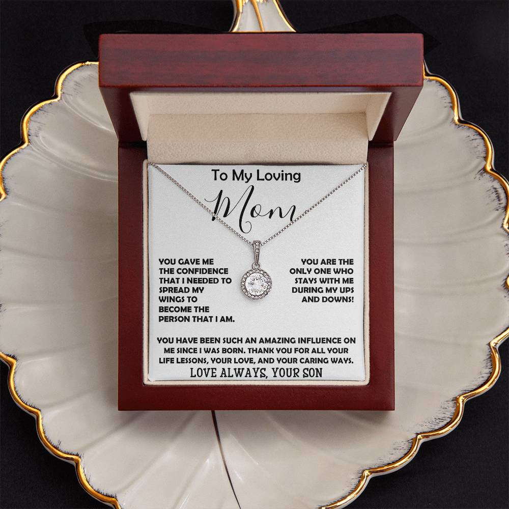 To My Loving Mom - Love Always Your Son Necklace Mother's Day Eternal Hope Necklace