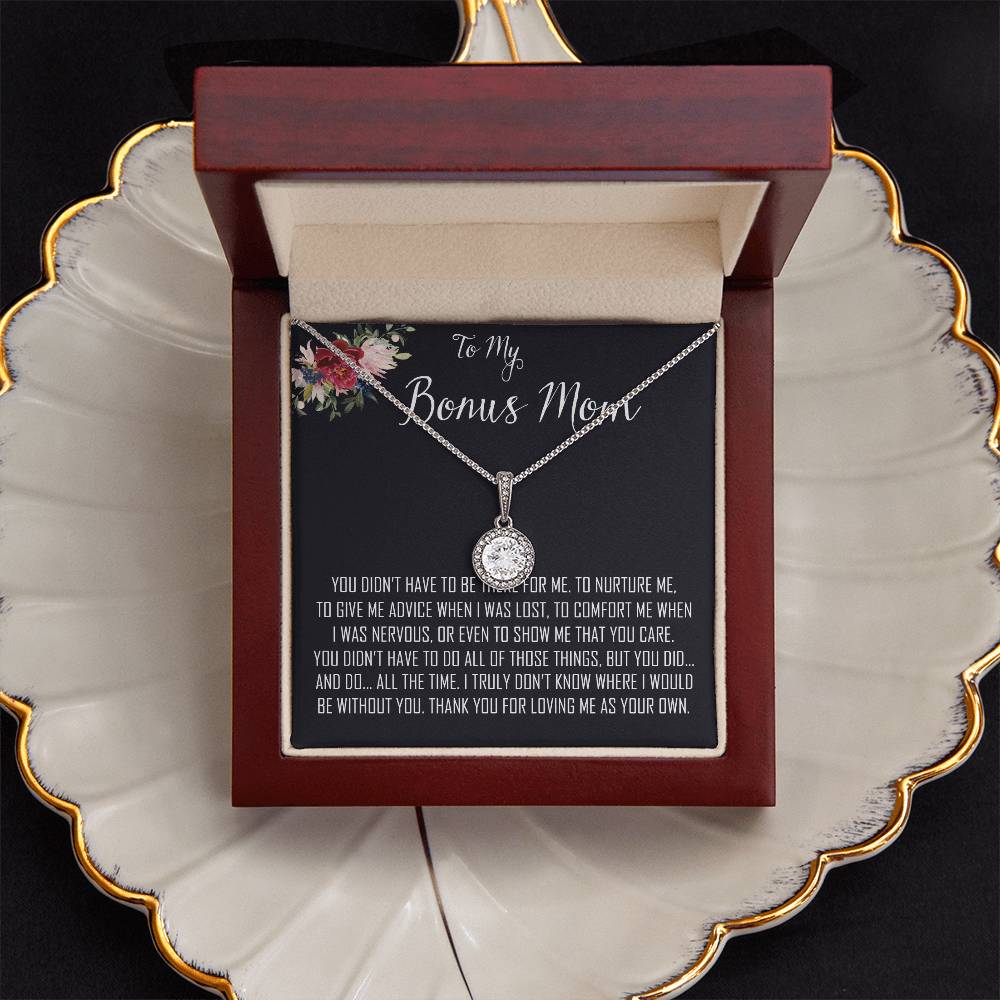 To My Bonus Mom Necklace, Thank You For Everything Mother's Day Gift For Mom Mother's Day Eternal Hope Necklace