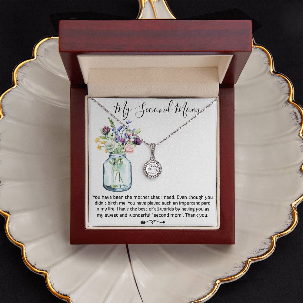 Mom Necklace, Bonus Mom Necklace Gift For Stepmom Necklace Mother's Day Eternal Hope Necklace