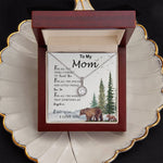 Mom Necklace, To My Mom I Love You To The Moon and Back Necklace, Gift For Mom Birthday Necklace Mother's Day Eternal Hope Necklace