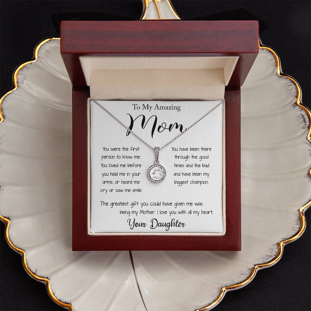Mom Necklace - Gorgeous Necklace and Message Card for your Mom from Daughter Mother's Day Eternal Hope Necklace