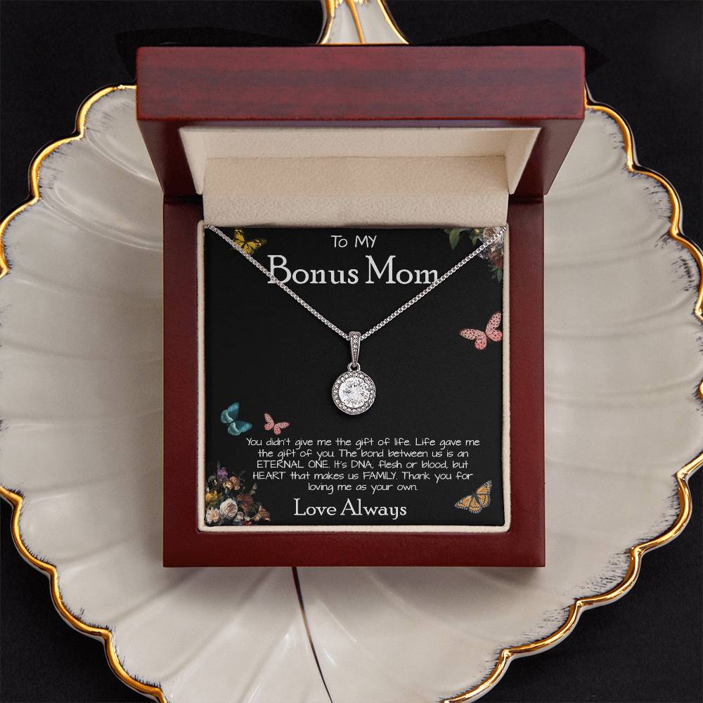 To My Bonus Mom Necklace Love Always Greatest Mother's Day Gift Necklace Mother's Day Eternal Hope Necklace