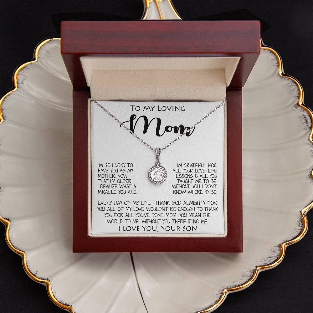 To My Loving Mom Gift for Mother Necklace Sentimental Mothers Day Thoughtful Present From Son Mother's Day Eternal Hope Necklace