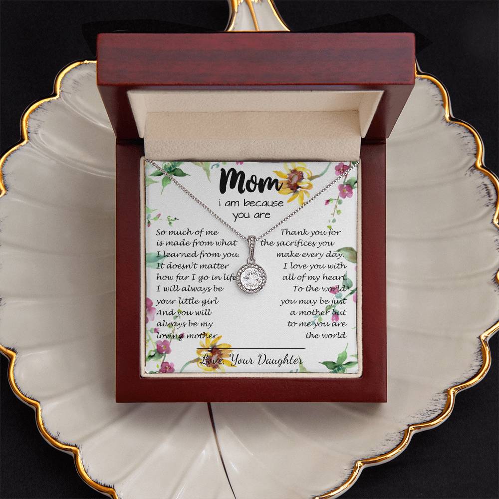 To My Mom Neckalce - Thank You For Sacrifices You Make Every Day Mother's Day Gift Mother's Day Eternal Hope Necklace