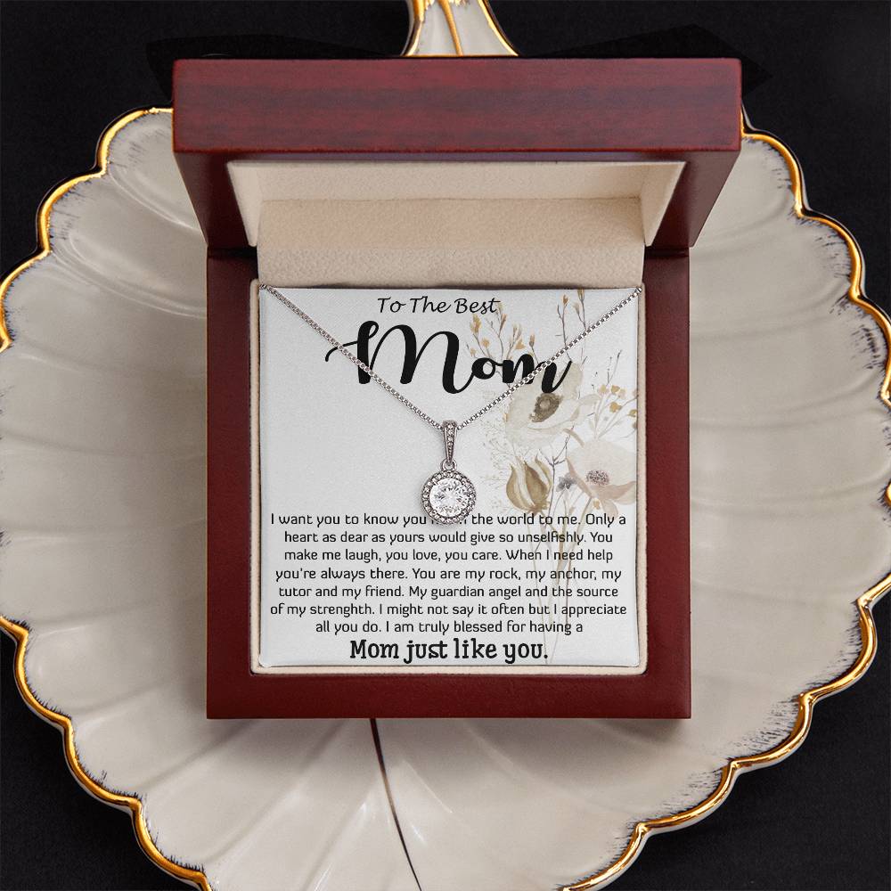 Mom Necklace, Best Mother's Day Gift - To My Mom Best Necklace Mother's Day Eternal Hope Necklace