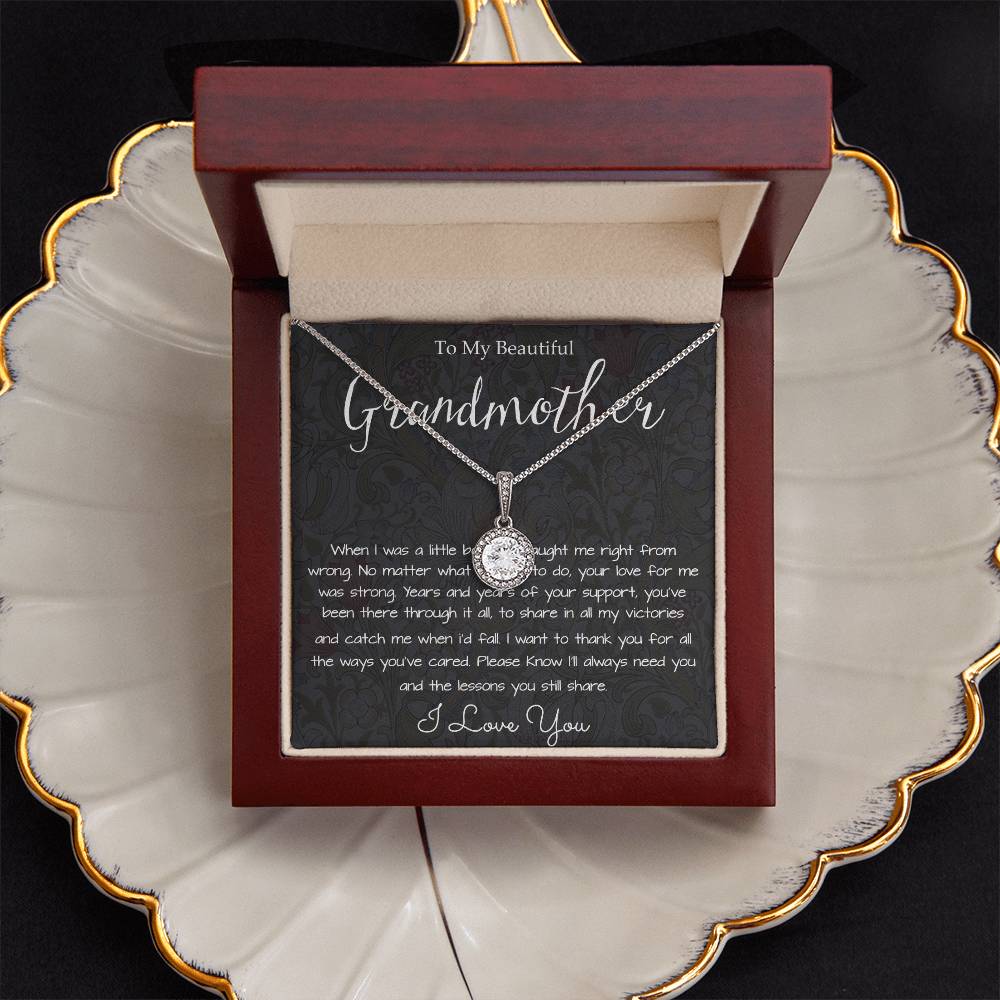 Grandmother Necklace, To My Beautiful Grandmother Necklace, Mother's Day Gift For Grandma Grandmother, Thank You Mother's Day Eternal Hope Necklace